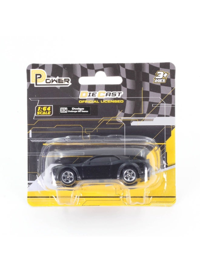D-Power 1:64 نموذج سيارة دودج تشالنجر SRT ديمون 2018 المصنوع من المعدن المرخص - Image 4