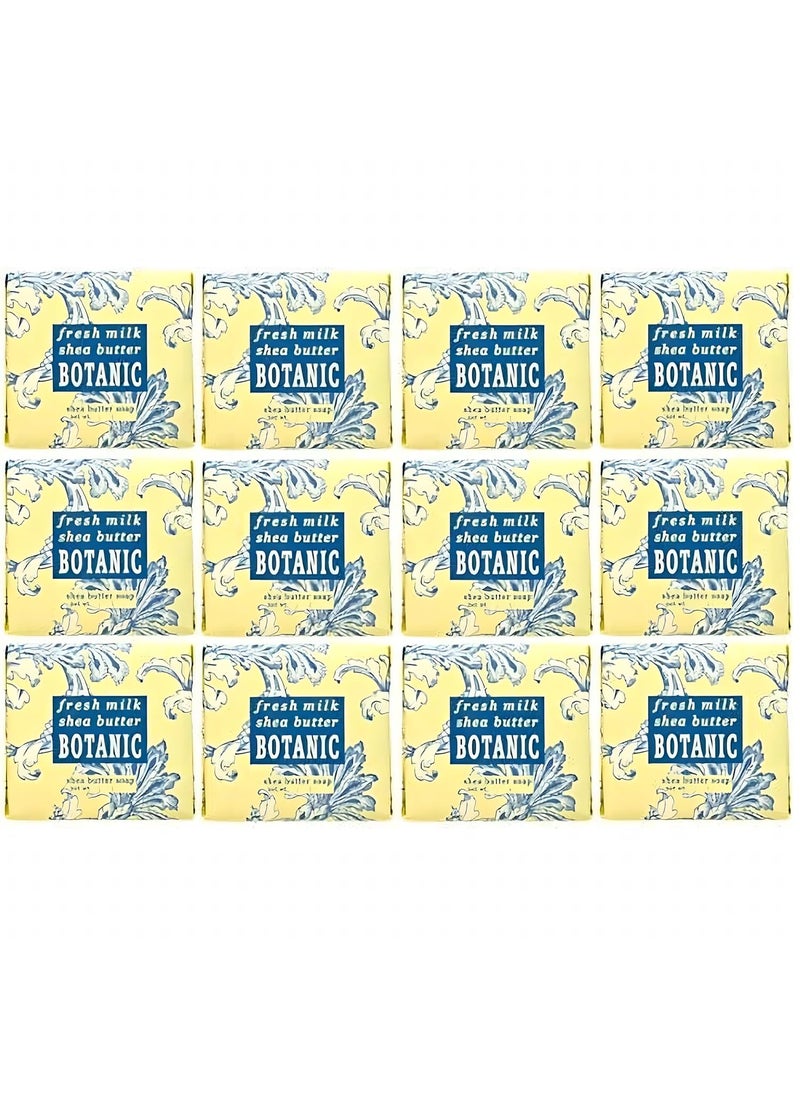 greenwich bay - Greenwich Bay FRESH MILK Shea Butter Scented Bar Soaps  12 Pack of Mini 19 oz Botanical Scented Bars  Perfect for Guest Bath Airbnb Salon Spa Hotel  Elegant Wrappers - Image 1