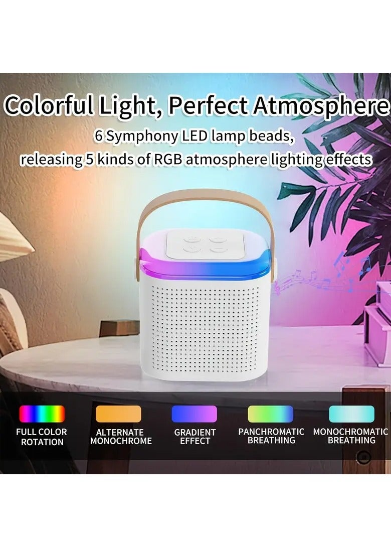 توشونكس آلة كاريوكي صغيرة محمولة للأطفال مع ميكروفون لاسلكي وأضواء RGB وبلوتوث ودعم بطاقة الذاكرة مثالية للفتيات للغناء والترفيه - Image 2