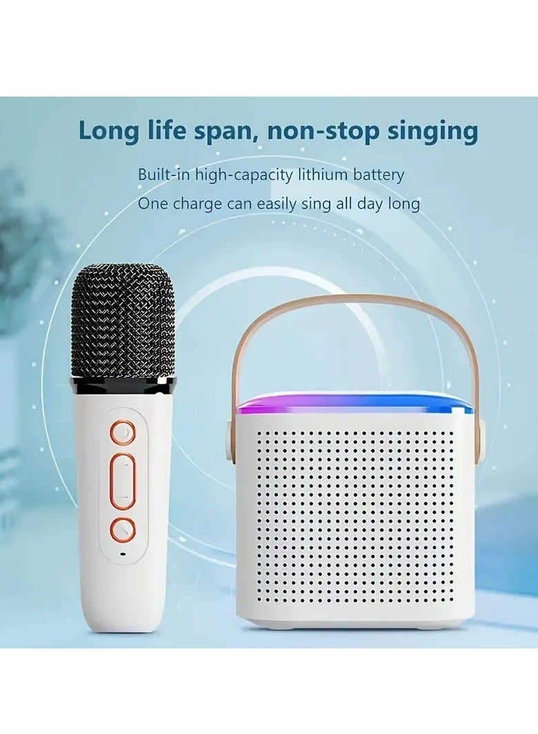 توشونكس آلة كاريوكي صغيرة محمولة للأطفال مع ميكروفون لاسلكي وأضواء RGB وبلوتوث ودعم بطاقة الذاكرة مثالية للفتيات للغناء والترفيه - Image 3