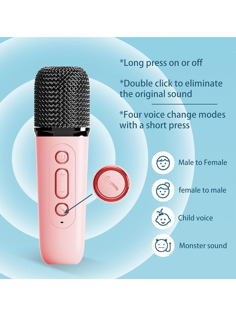 توشونكس آلة كاريوكي صغيرة محمولة للأطفال مع ميكروفون لاسلكي وأضواء RGB وبلوتوث ودعم بطاقة الذاكرة مثالية للفتيات للغناء والترفيه - Image 4