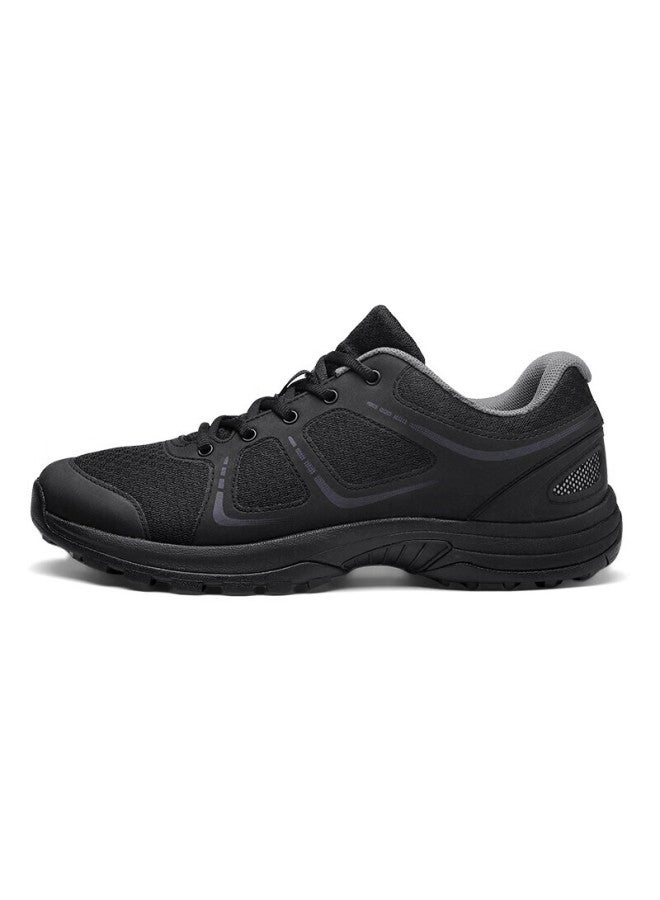 Strongman Qiangren Casual Shoes For Men, Physical Fitness Sneakers, Jihua 3515 New Outdoor Training Shoes For Hiking And Trekking, Black, Size 40 - Image 1