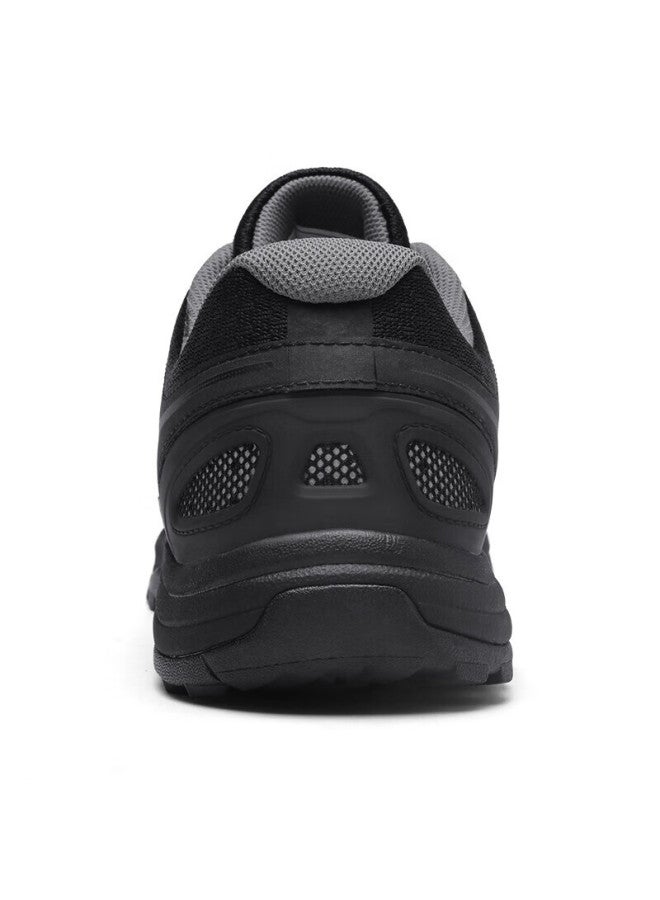 Strongman Qiangren Casual Shoes For Men, Physical Fitness Sneakers, Jihua 3515 New Outdoor Training Shoes For Hiking And Trekking, Black, Size 40 - Image 2