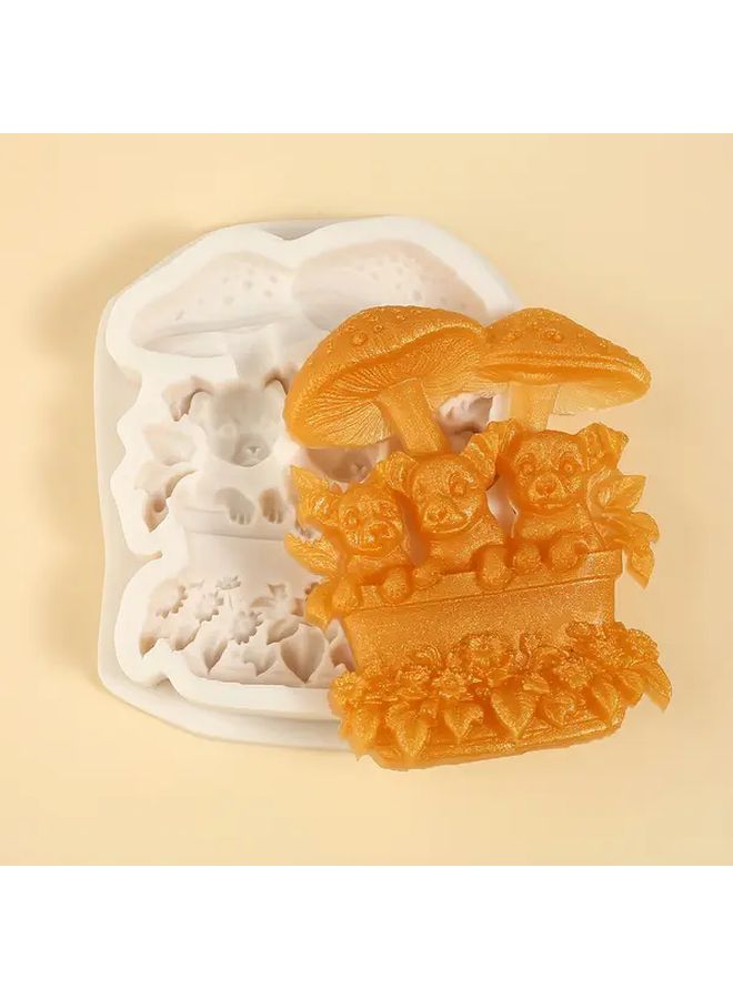 Model Y96 Mushroom Dog Chocolate Silicone Mold for Baking Cake Biscuit Candy Fondant - Image 1