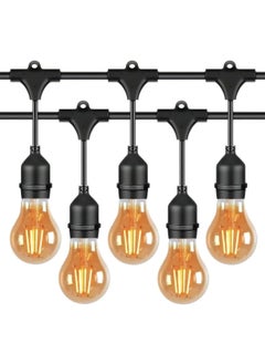 Next Life 33 FT Outdoor String Light with 20 Weatherproof Hanging Sockets and lamps, Heavy Duty Decorative Cafe Patio Lights for Garden  - Image 1