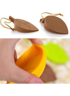 FYLX Rubber Leaf Door Stopper Set   Of 4 Leaf Shape Super Cute Door Wedge Protect Your Family From Hurting By The Closing Door  - Image 5