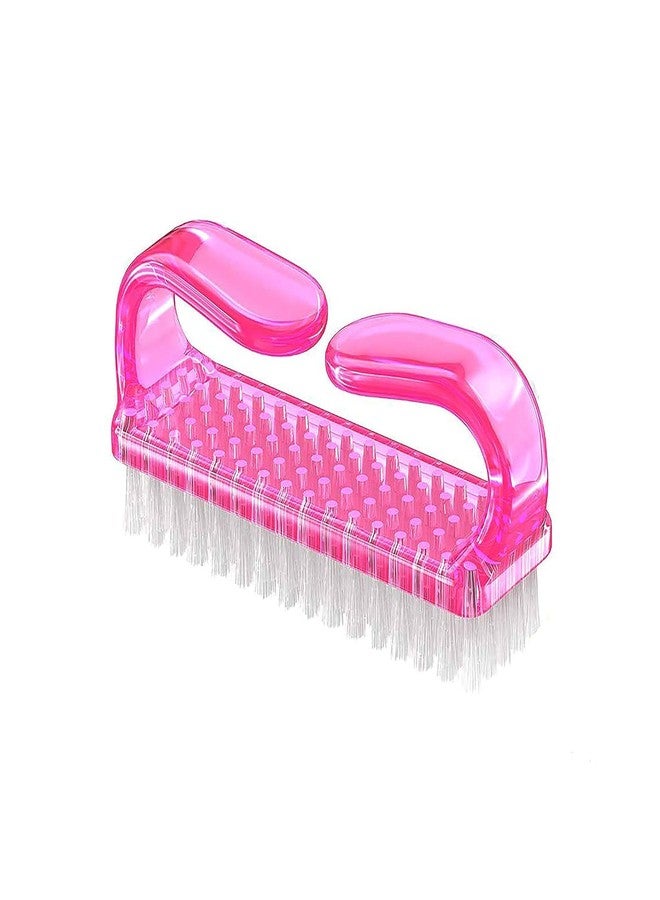 BANIRA Handle Grip Nail Brush Hand Finger Toe Nail Scrub Cleaning Brush Manicure Pedicure Scrubbing Cleaner Brush for Men and Women (Multicolor) (Pack of 2) - Image 1