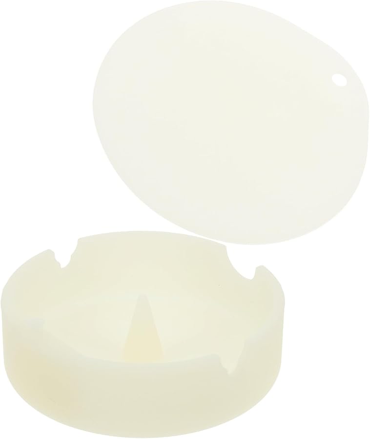 منفضة سجائر سيليكون بغطاء، ضوء ليلي مضيء، مقاوم للحرارة، قابلة للحمل، مصيدة دخان محمولة. - Image 2