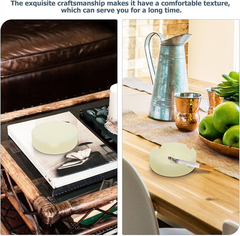 منفضة سجائر سيليكون بغطاء، ضوء ليلي مضيء، مقاوم للحرارة، قابلة للحمل، مصيدة دخان محمولة. - Image 4