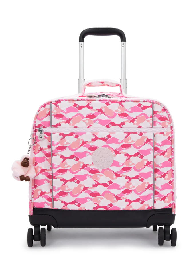 kipling New Storia Pink Palm Large Wheeled Bag I4847-1Bv