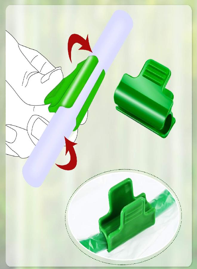 Patelai 40 Pieces Greenhouse Clamps Film Row Cover Netting Tunnel Hoop Clip Frame Shading Net Rod Clip Greenhouse Film Clamps for Season Plant Extension Support (40 pieces,10 mm)  - Image 2