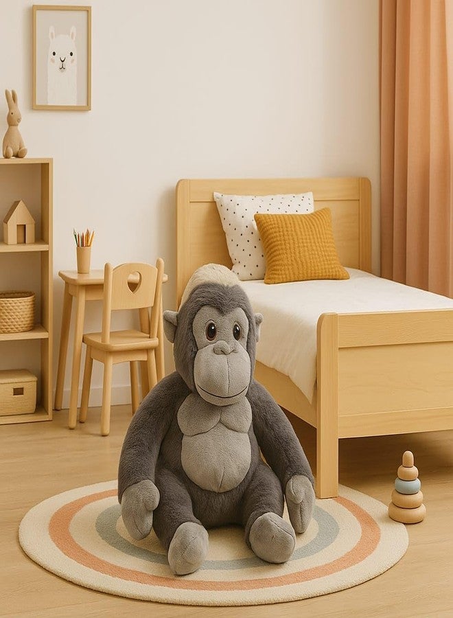 DTR Creation Cute Gorilla Soft Toy | Super Soft Plush Monkey Stuffed Animal | Cuddly Toy Gift for Kids, Boys & Girls ? Brown, Black & Grey (40 cm) - Image 5
