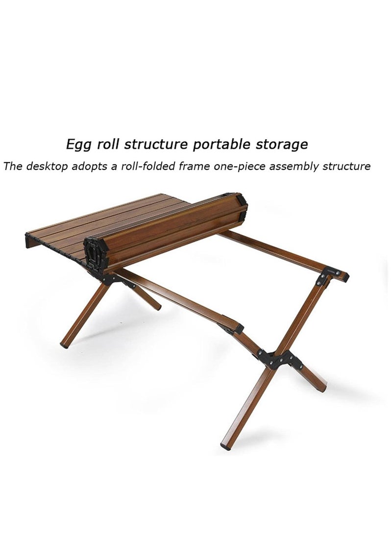 Toby'S Foldable Wooden Camping Table With 4 Outdoor Portable High-Back Padded Chairs  Lightweight, Sturdy, Foldable, And Convenient For Camping & Outdoor Activities - Image 3