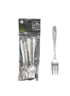 Generic A set of sweet forks made of stainless steel, consisting of 12 silver pieces 