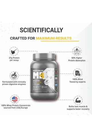 MuscleBlaze Biozorb Iso-Zero, Low Carb Whey Protein Isolate Powder (Ice Cream Chocolate, 2lbs / 907g) - view 4