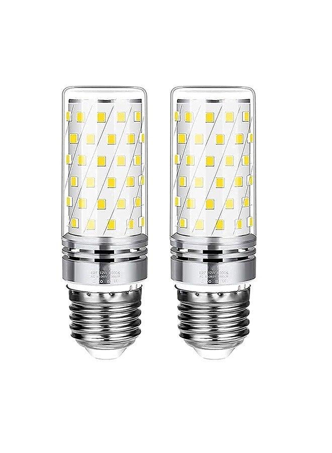 Peachjoy E27 LED Bulb 100W Equivalent, 16W E27 Screw Bulb 6000K, 100LM Large Edison Screw Light Bulbs Daylight, 360° Beam Angle Energy Saving E27 Corn Bulbs for Home Lamp, Non-Dimmable (2Pcs Cool White)