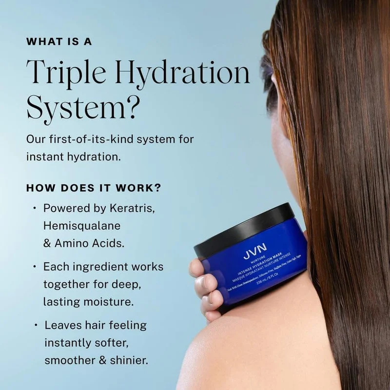 JVN  JVN Nurture Intense Hydration Mask - Deep Moisture Hair Mask for Dry Hair, 236 mL  | Best Price UAE