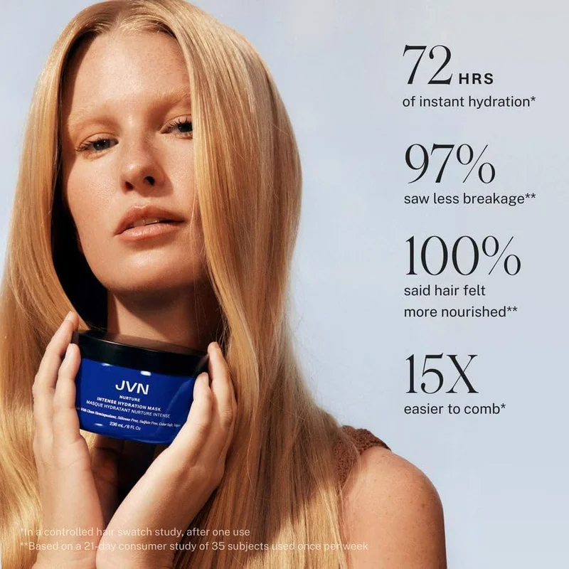 JVN  JVN Nurture Intense Hydration Mask - Deep Moisture Hair Mask for Dry Hair, 236 mL  | Best Price UAE