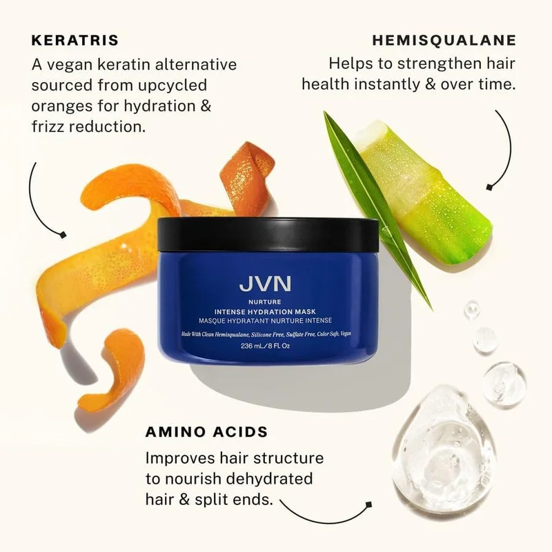 JVN  JVN Nurture Intense Hydration Mask - Deep Moisture Hair Mask for Dry Hair, 236 mL  | Best Price UAE
