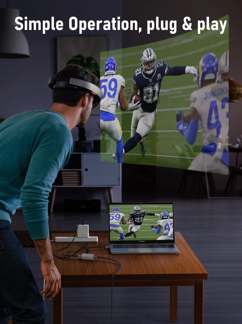 Lemorele HDMI to USB C Adapter 4K@60HZ, HDMI to Type C Adapter, Compatible with RayNeo, XREAL Air, Rokid Air, Thunderbird AR, GRAWOOA, Switch Base, Steam Deck Base, PS4, PS5, Xbox - Image 4