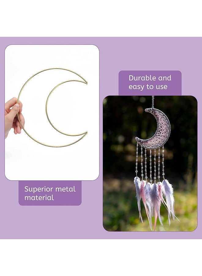 Hoedia 8Pcs Gold Macrame Dream Catcher Rings Metal Hoops Diy Floral Macrame Hoop For Wall Hanging Crafts 4 Size Wreath Ring For Wedding Wreath Decor  - Image 3