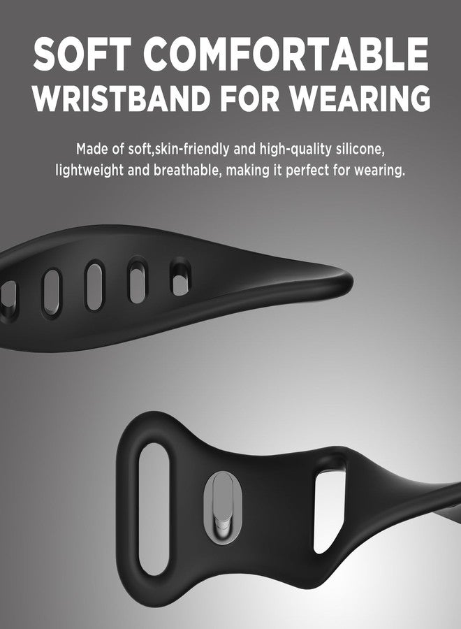 Wacanc Silicone Wristband Compatible with Plaud NotePin Voice Recorder,PC Case with Adjustable Wearable Strap for Plaud NotePin S (2025),Lightweight Replacement Strap Secure Fit Accessories (Black) - Image 4