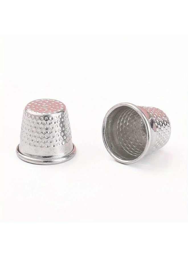 RYN 2-Piece Hard Metal Brass Sewing Thimble Finger Protector DIY Tool - Image 2