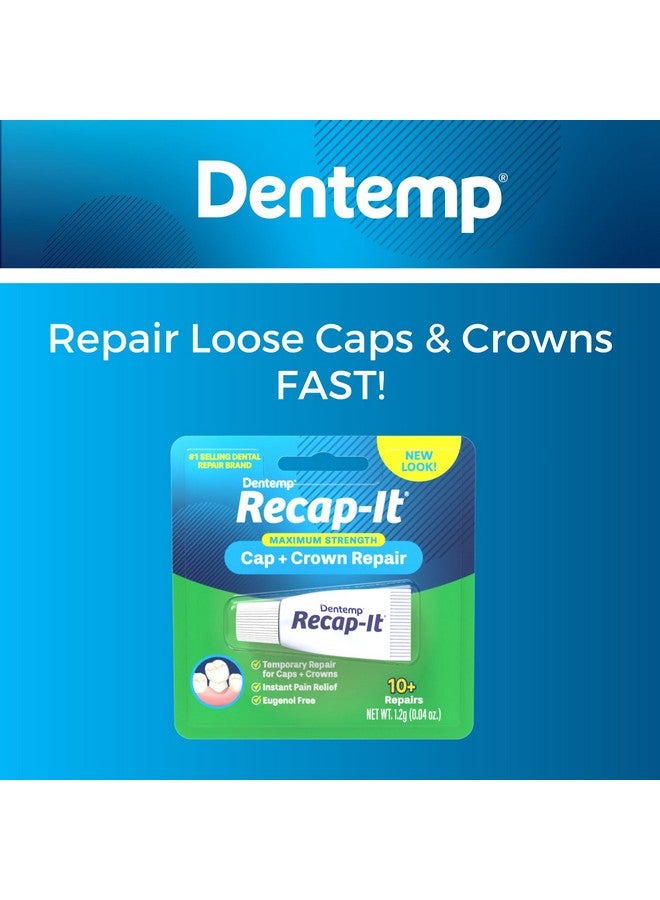 Dentemp Recap-It Cap And Crown Repair Dental Kit - Fast Acting Formula Dental Cement For Loose Caps (Pack Of 3) - Temporary Cement For Crown And Bridge - Image 3