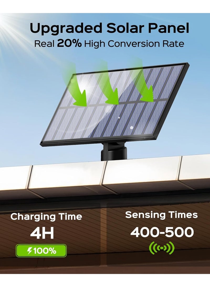 إسكدنيا أضواء خارجية تعمل بالطاقة الشمسية، أضواء كاشفة LED بقوة 3500 لومن مع كابل بطول 16.4 قدم، أضواء استشعار الحركة الشمسية مع تحكم عن بعد و3 أوضاع، أضواء أمان تعمل بالطاقة الشمسية للباحات الخارجية، الفناء، المرآب - Image 2