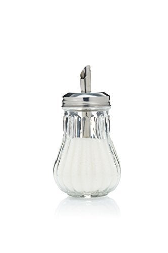 KitchenCraft Cafe Sugar Dispenser Retro Style Glass 7 x 7 x 135cm