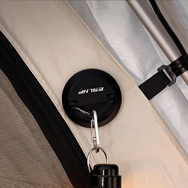 Black Heavy Duty Magnetic Hooks for Camping Canopy Tent Hanging Buckle Clip - Image 4