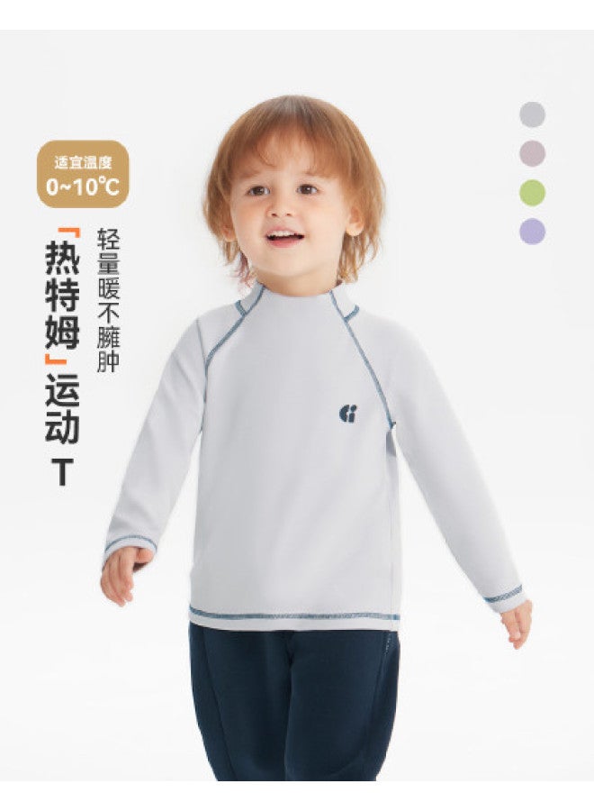 Hot Thermal] Boys' Base Layer Winter Baby T-shirt Long Sleeve Children's Top 2025 New Style - Image 1