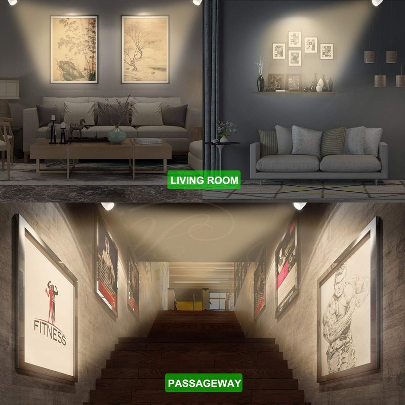 HONWELL Wireless LED Spotlights 2 Pack Accent Lights Puck Lights with 2 Remote, Indoor Closet/Picture Lights with Rotatable Head,Stick on Artwork Lighting for Paintings Display - Image 4