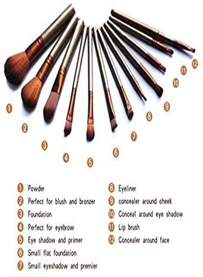 BOTIST 12 Pcs Brown Makeup Brushes, Makeup Brush Sets With Aluminium Storage Box, Makeup Cosmetic Brushes For Professional Makeup Artist And Personal Use - Image 5