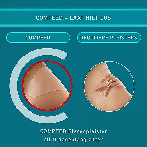 Compeed لصقات كومبيد متوسطة الحجم للبثور، 12 لصقة هيدروكوليد، علاج للقدم، شفاء سريع، عبوة كرتونية خالية من البلاستيك 100%، 12 قطعة (عبوة من 1) - Image 3