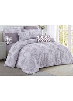 LOVERA 8 Pieces King Size Comforter Set, Soft and Durable Fabric, Modern Pattern  - Image 1