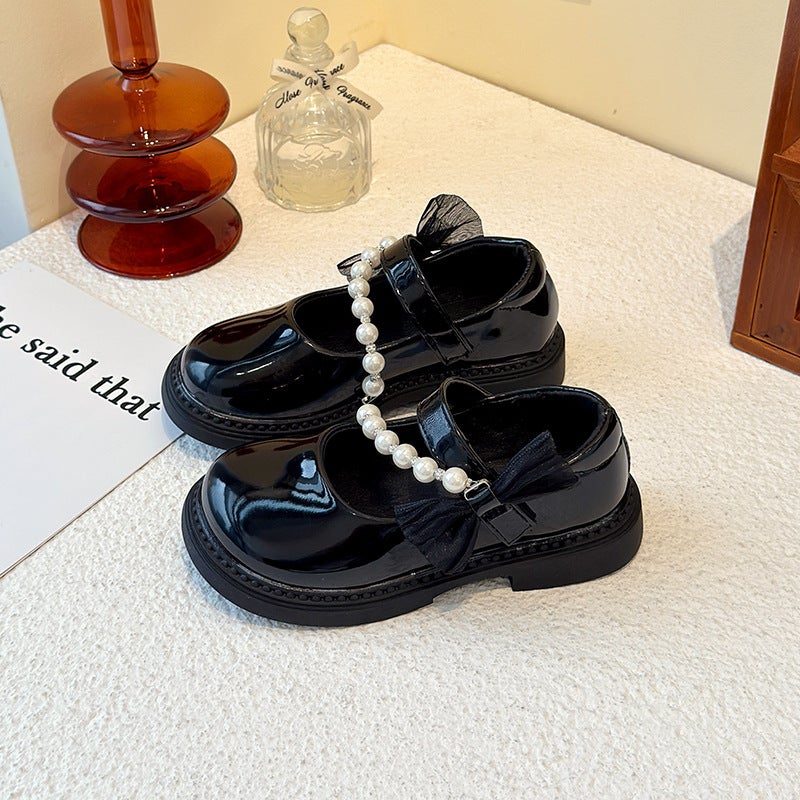 Girls'' Shoes, Kidsren''s Princess Shoes, 2025 New Autum Performance Small Leather Shoes, Medium and Large Kidsren''s Mary Jane Soft-Soled Leather Shoes - Image 1
