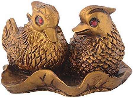 RIPE INDIA RIPE INDIA Feng Shui Mandarin Duck Brass Color Showpiece
