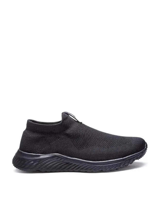 Asian Black Slip-On Sports Shoes for Men and Boys