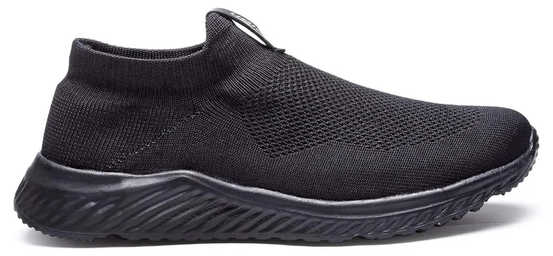 Asian Black Slip-On Sports Shoes for Men and Boys