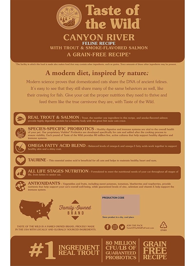 Taste of the Wild طعام جاف للقطط من Canyon River Feline Recipe، 6.35 كجم - Image 2