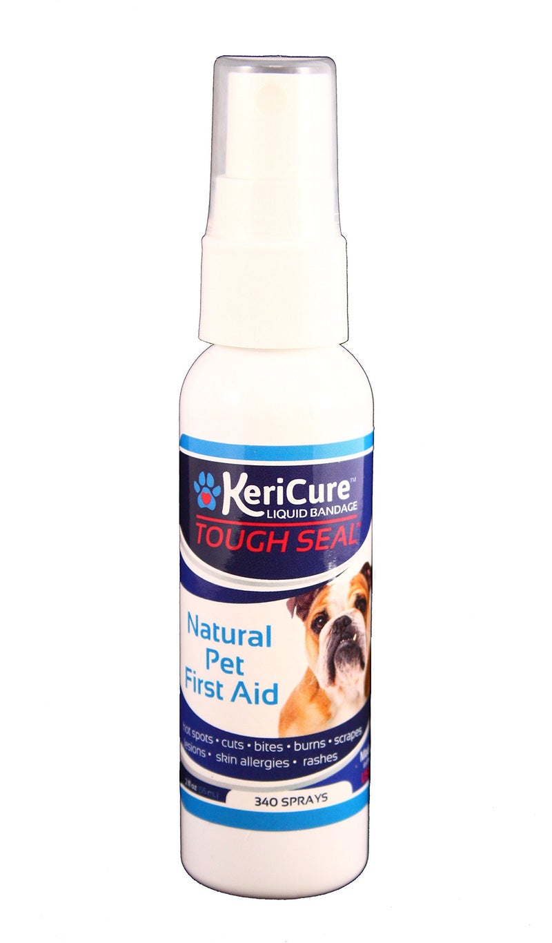 KeriCure Tough Seal Pet Liquid Bandage Spray for Dogs & Cats - 2oz Calming Wound Care Protection, Protects Cuts and Scratches - Safe if Licked, String-Free Dog Wound Spray - Image 1