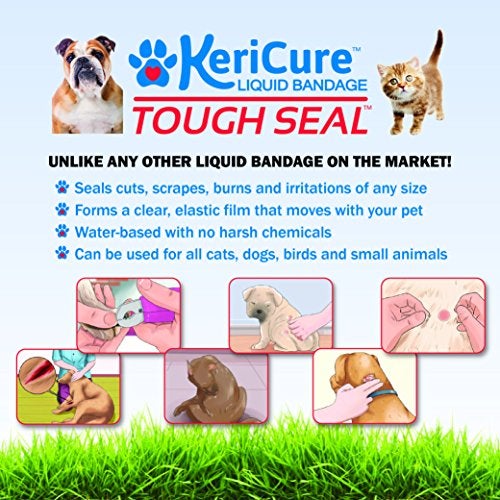 KeriCure Tough Seal Pet Liquid Bandage Spray for Dogs & Cats - 2oz Calming Wound Care Protection, Protects Cuts and Scratches - Safe if Licked, String-Free Dog Wound Spray - Image 4