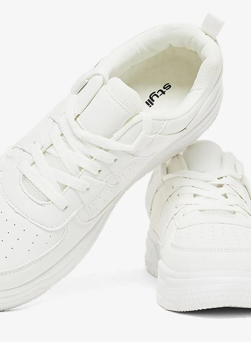 Styli Active Textured Platform Sole Lace Up Sneakers