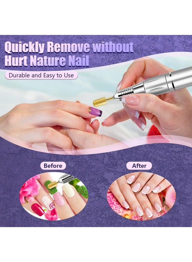 Depvko 13Pcs Nail Drill Bits Set Tungsten Carbide Drill Bits For Nails Cuticle Nail Drill Bits For Acrylic Nails Remover Bits For Manicure Pedicure Home Salon (Gold) - Image 5