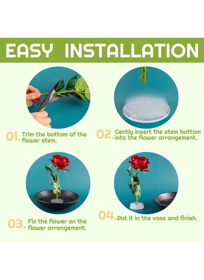 Waydress 12 Pieces Plastic Flower Frog Flower Pins Floral Frog Clear Flower Frogs For Arrangements Vase Japanese Floral Arrangement For Plant Decoration Summer Activity Wedding Decoration  - Image 4