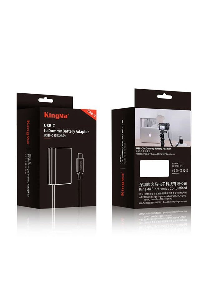 King Ma LP-E6 Dummy Battery Decoded LP-E6 Battery Replacement with Type-C Spring Power Adapter Cable for Canon EOS 5D4 80D 5D2 5D3 70D 60D 6D 7D2 7D 5DRS 6D2 R7 Cameras - Image 5