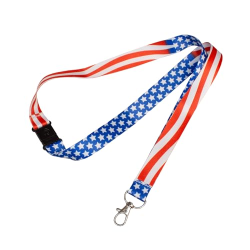 Lucky Line Lanyard with Swivel Snap, Patriotic Design (C206), Medium - Image 1