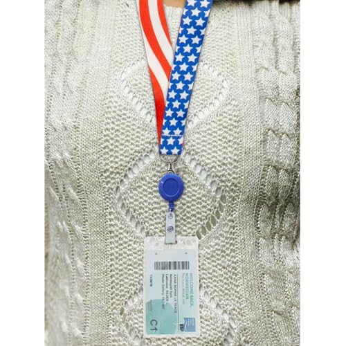 Lucky Line Lanyard with Swivel Snap, Patriotic Design (C206), Medium - Image 3