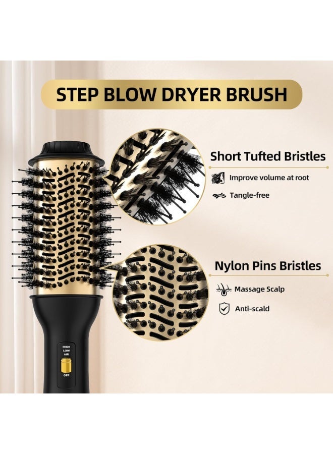 Bukela 4-in-1 Hot Air Brush,Oval Barrel,Ceramic & Negative Ion,3 Heat Settings,120-Volt - Image 2